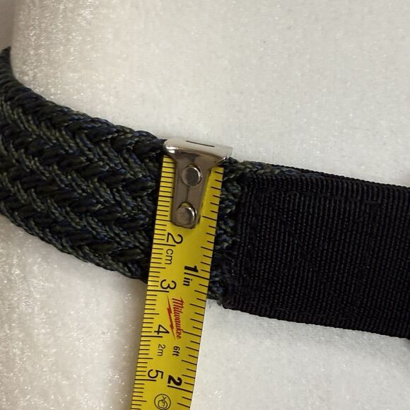 Men's REI Woven Web Belt Double D Ring Blue Green Herringbone size L/XL 47" - Picture 10 of 13